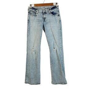 GAP TEEN Light Wash Distressed Low Rise‎ Bootcut Jeans